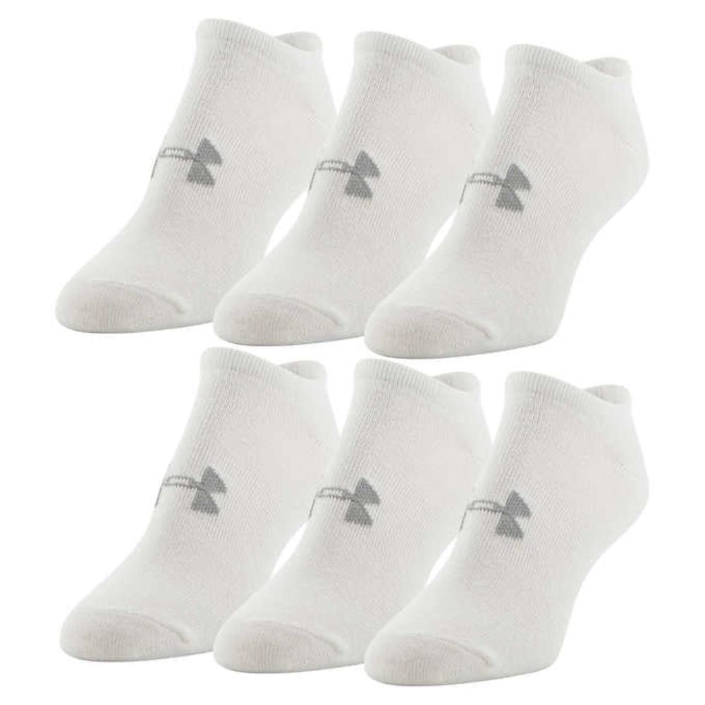 Under Armor Women's No Show Socks, 6 Pack