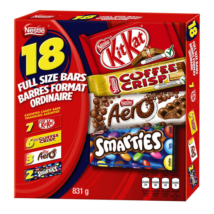 Nestlé - Barres assorties, paquet de 18