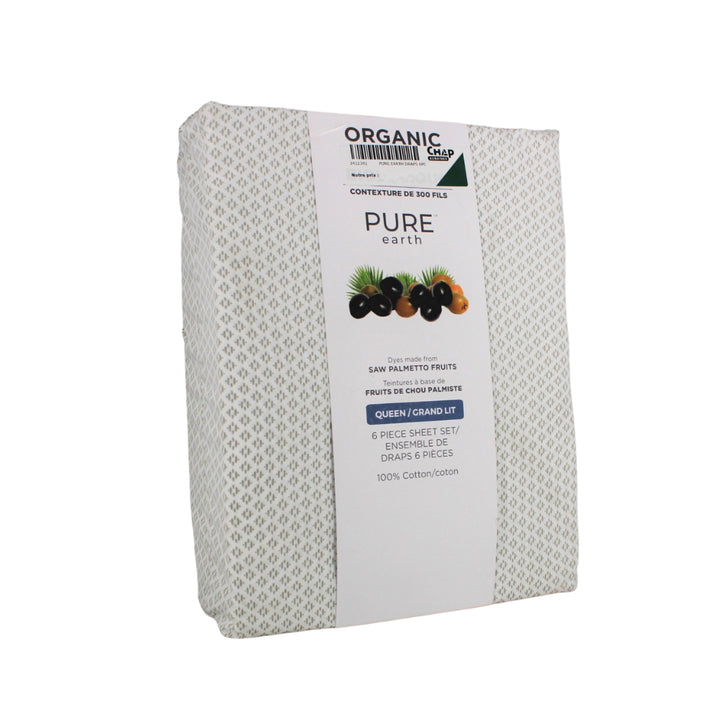 Pure Earth Organic Cotton 6-Piece Sheet Set