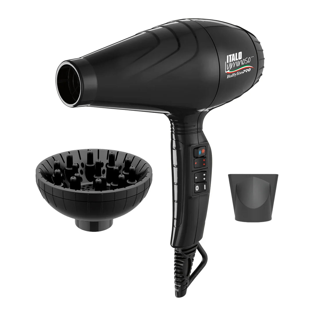 BaByliss PRO ITALO Luminoso Hair Dryer - Black