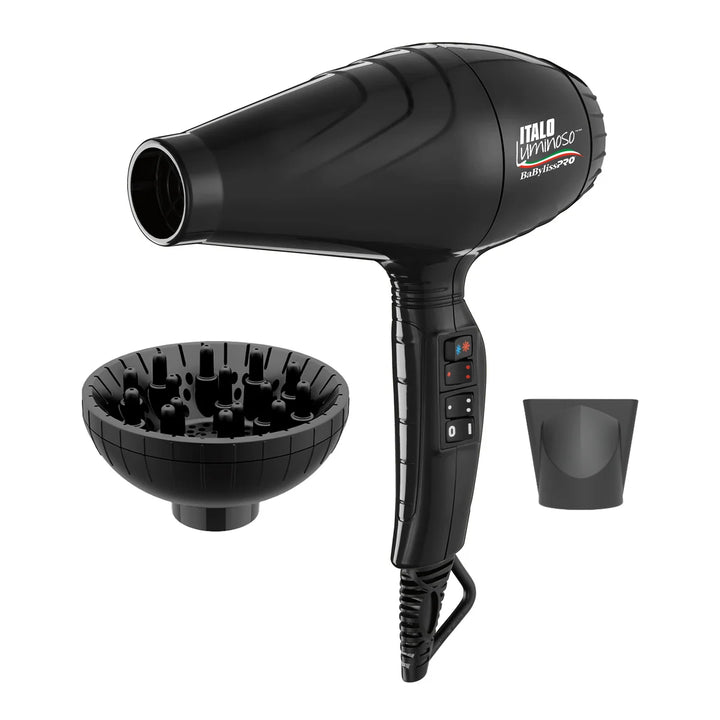 BaByliss PRO ITALO Luminoso Hair Dryer - Black
