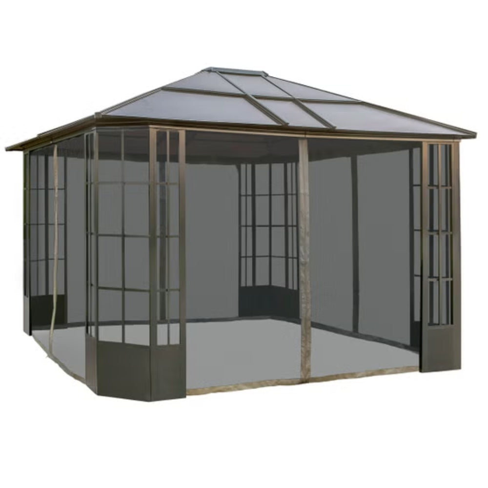 Sojag - Gazebo PC 8mm with nylon mosquito net Savino 12X14 ft
