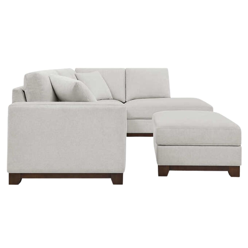 Thomasville - Canapé sectionnel trois pièces avec pouf de rangement