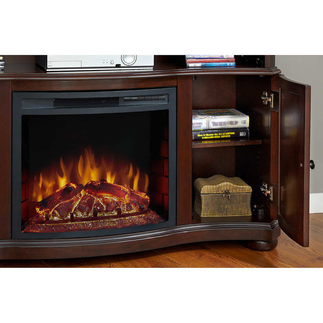 Pleasant Hearth – Meuble audio-vidéo Merrill à foyer électrique
