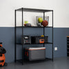 TRINITY – Black 4-Shelf Rack