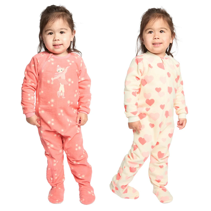 Pekkle - Pyjamas en micro polaire, paquet de 2