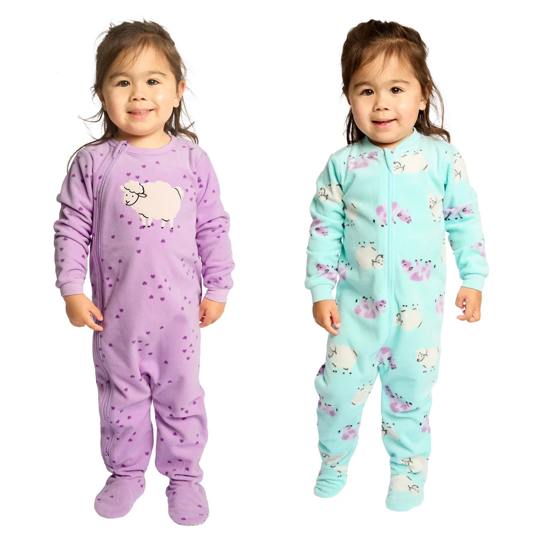 Pekkle - Pyjamas en micro polaire, paquet de 2
