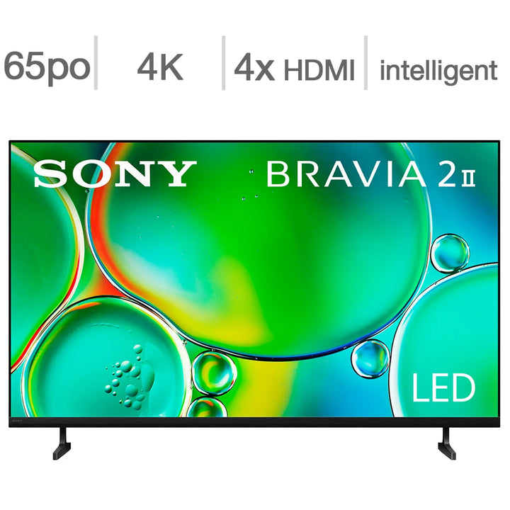 Sony - Téléviseur DEL 4K HDR classe 65 po - série BRAVIA 2 II
