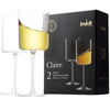 JoyJolt - Claire Collection White Wine Glasses, Pack of 2