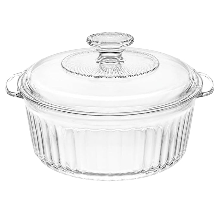 Starfrit - Casserole en verre borosilicate avec couvercle et poignées latérales, 2,4 L