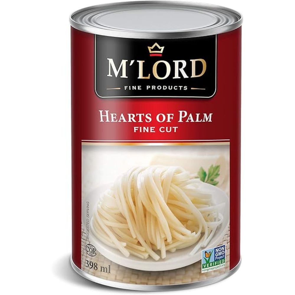 M'Lord - Cœurs de palmier, coupe fine, sans OGM, cœurs de palmier en conserve, 398 ml