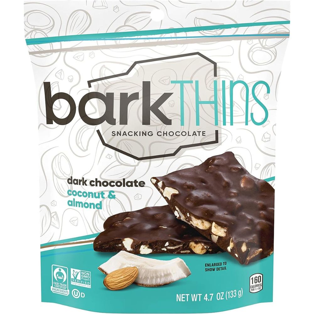 Barkthins - Dark chocolate toasted coconut with almonds