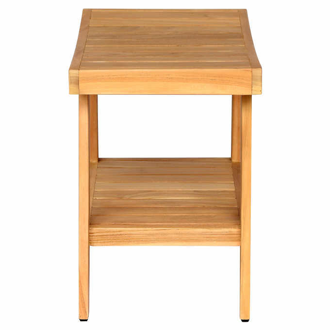 Ivena - Banc de douche en teck 20"