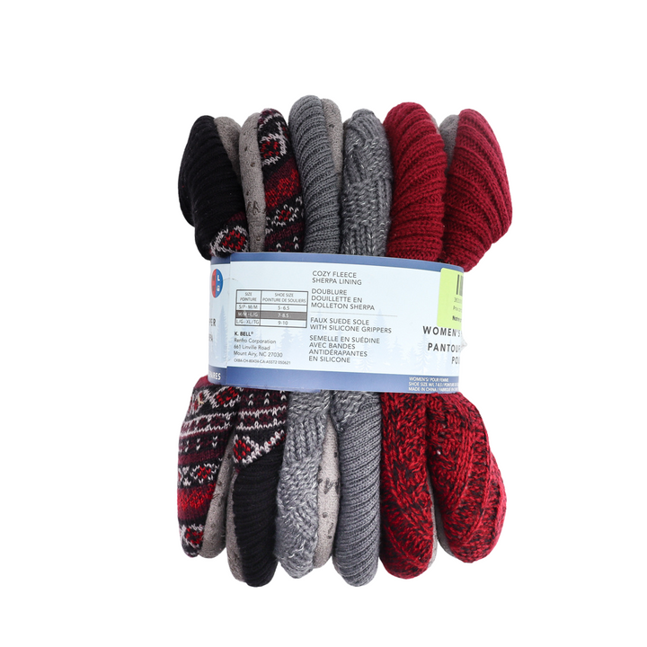 K.Bell - Women's Slippers, 3 Pack