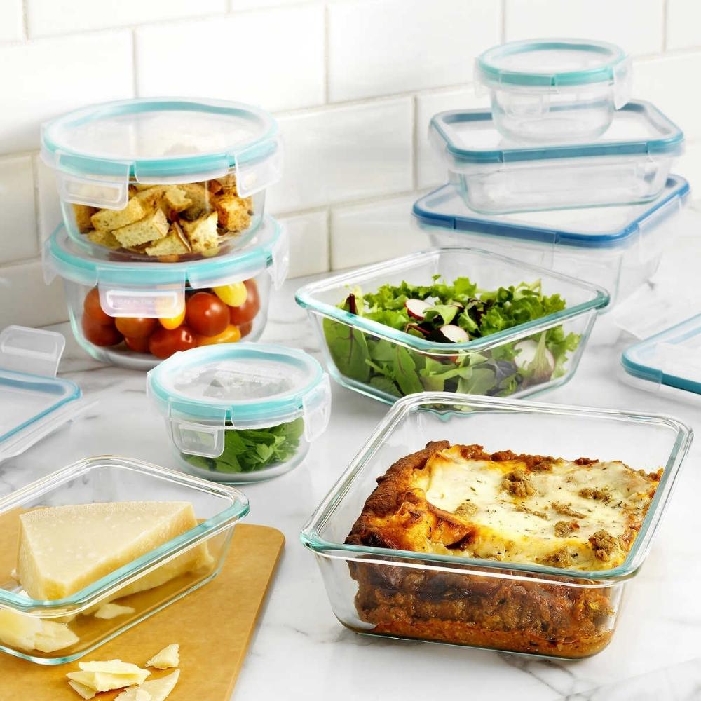 Snapware 18-Piece Glass Food Storage Container Set