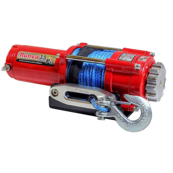 Runva 3.5P Electric ATV Winch with Synthetic Rope - 588 kg (3500 lb) Capacity