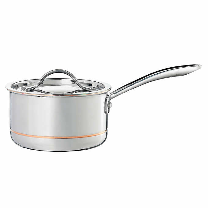 Kirkland Signature 10-Piece 5-Ply Stainless Steel Cookware Set