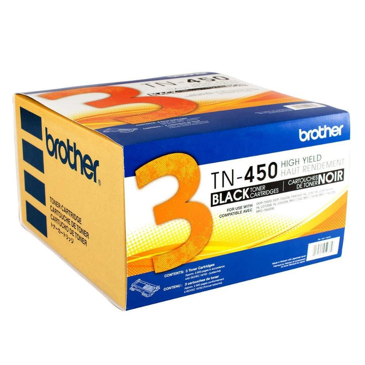 Brother TN450 Toner Cartridge - 3-Pack