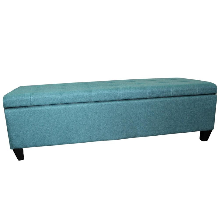 Fulham - Textured Polyester Fabric Storage Ottoman 