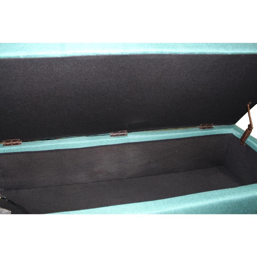 Fulham - Textured Polyester Fabric Storage Ottoman 