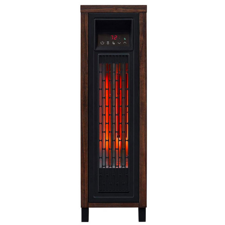 Classic Flame 28" Infrared Tower Heater with Remote - Walnut Brown