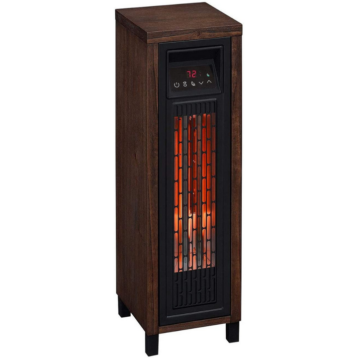 Classic Flame 28" Infrared Tower Heater with Remote - Walnut Brown