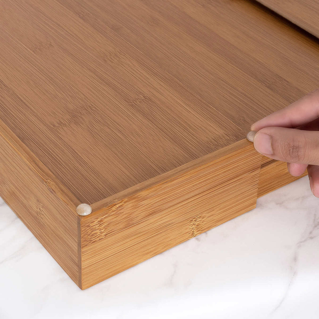 Seville - Seville Classics 4 Piece Expandable Bamboo Drawer Organizer
