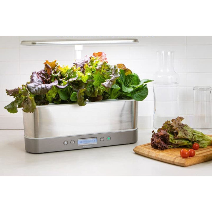Aero Garden - Harvest Slim Indoor Garden System, Stainless Steel