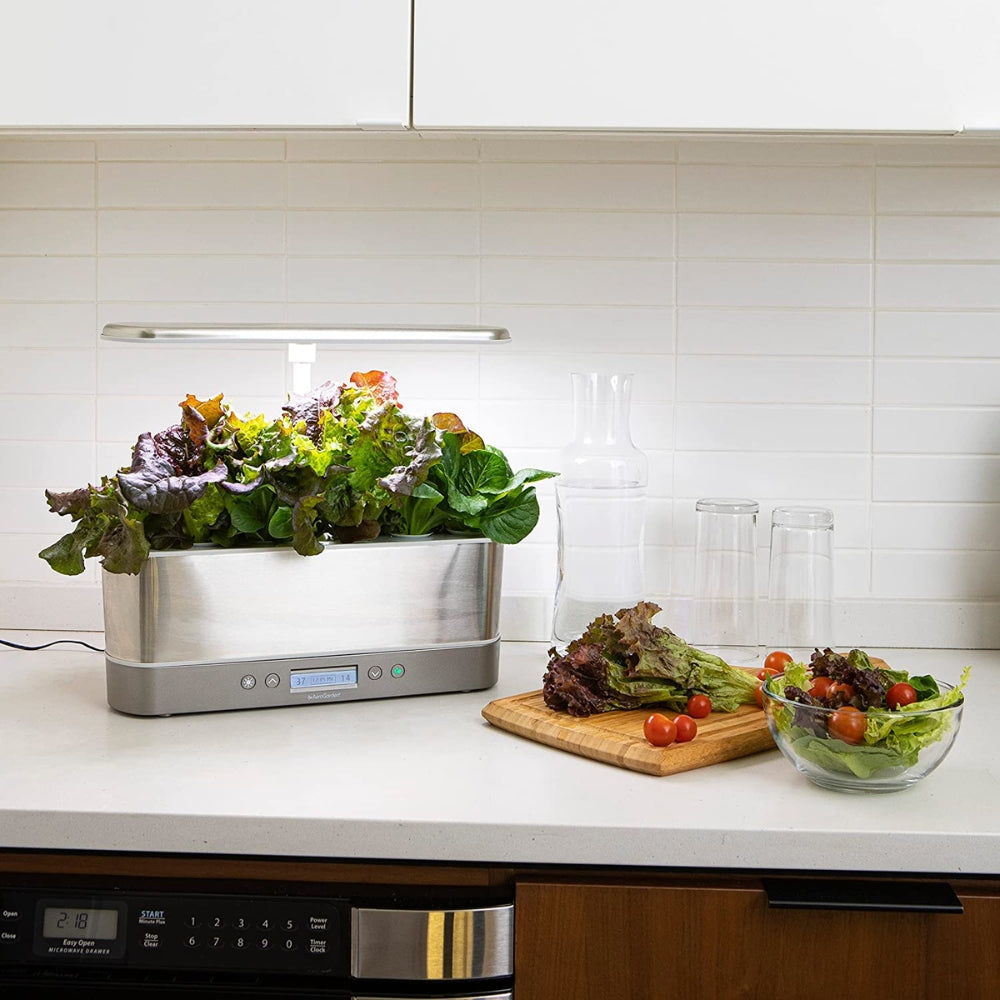 Aero Garden - Harvest Slim Indoor Garden System, Stainless Steel
