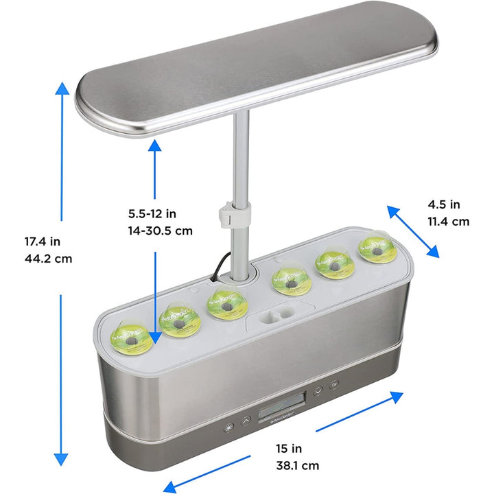 Aero Garden - Harvest Slim Indoor Garden System, Stainless Steel