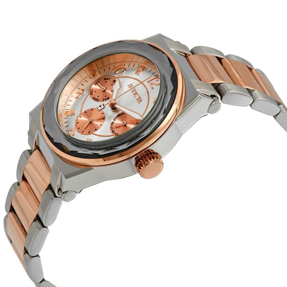 Invicta - Angel montre femme bicolore à cadran argenté multifonction 22109