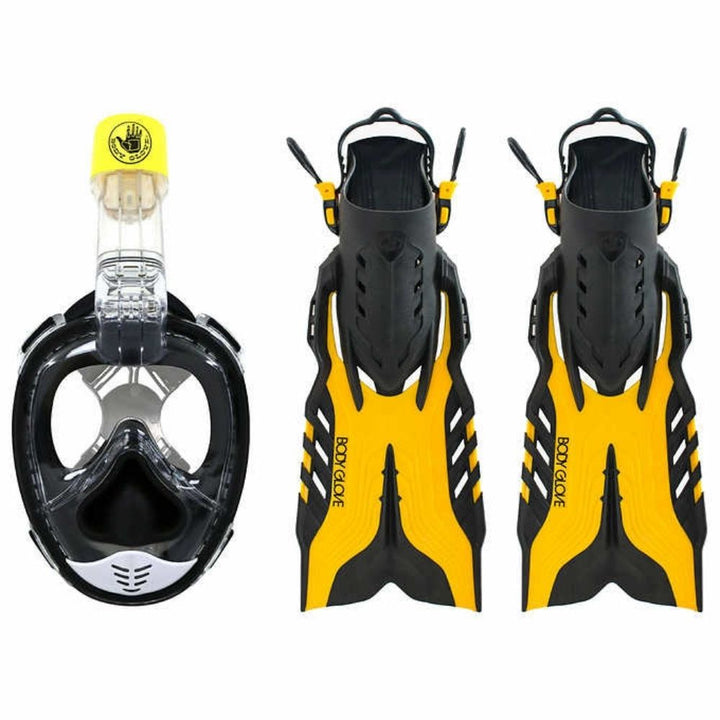 Body Glove Free Breath Snorkel Mask and Fins Set