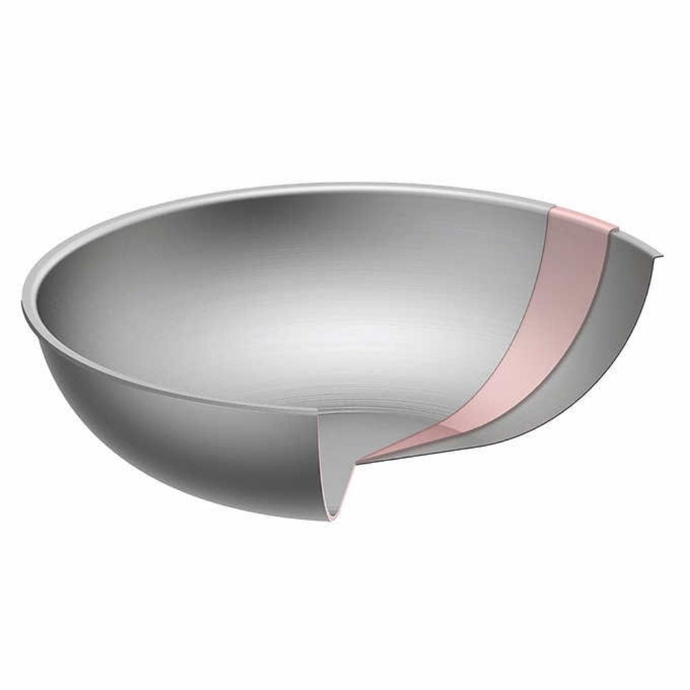 Linkfair 12.5" Wok with Steamer and Lid - Stainless Steel