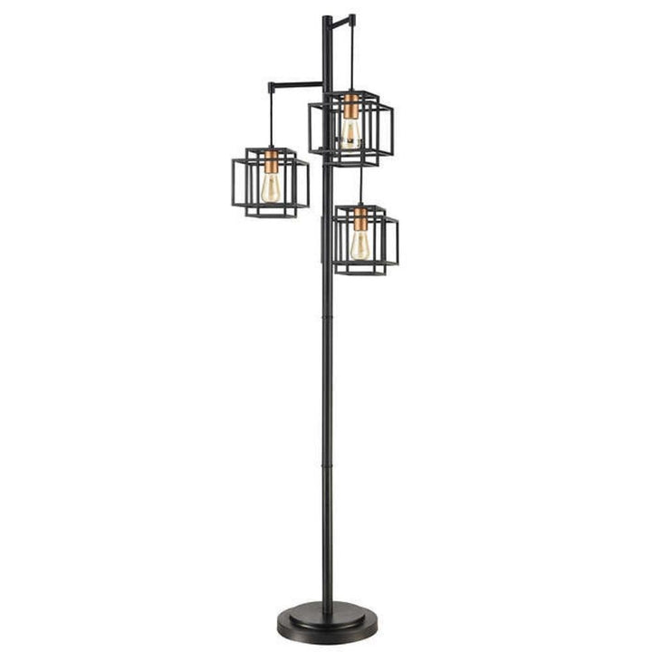 Dual Square 3-Light Floor Lamp