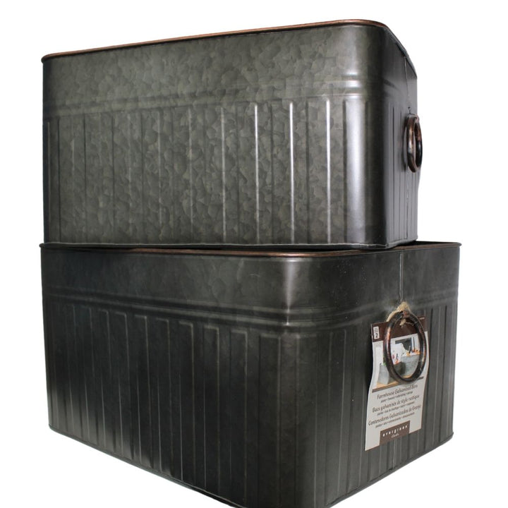 Evergreen Garden Rustic Galvanized Planter