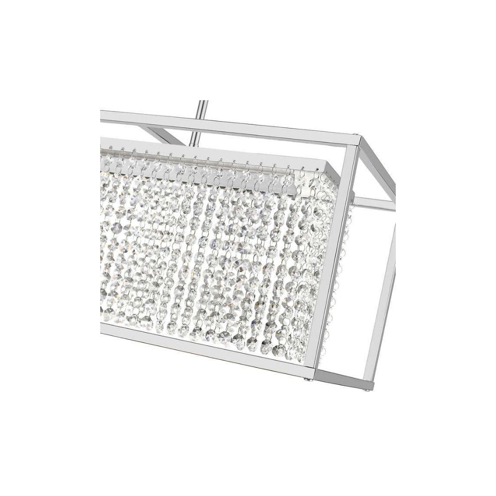 OVE Decors Milo Linear LED Integrated Chandelier - Chrome