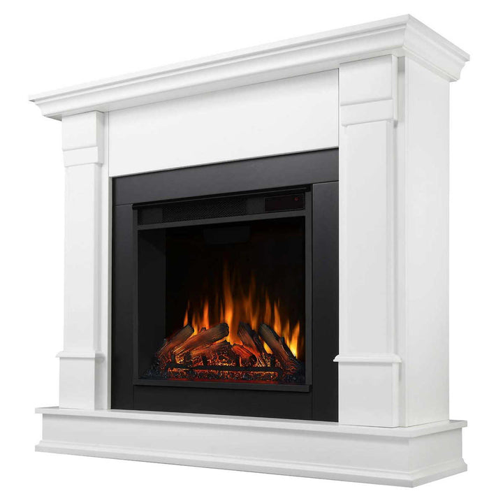 Real Flame - Silverton White Mantel Electric Fireplace