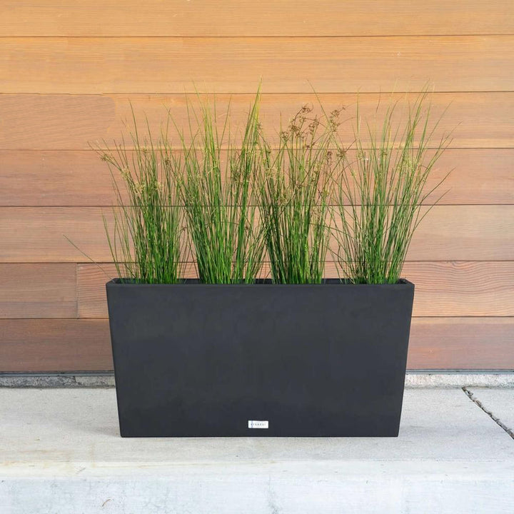 Veradek 2-Pack 31" (79cm) Black V-resin Planters