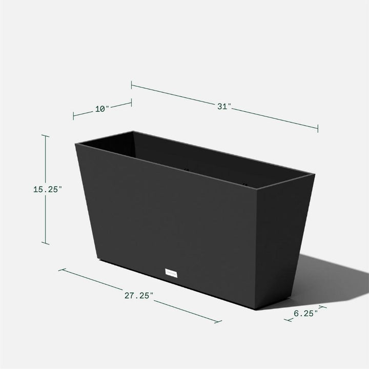 Veradek 2-Pack 31" (79cm) Black V-resin Planters