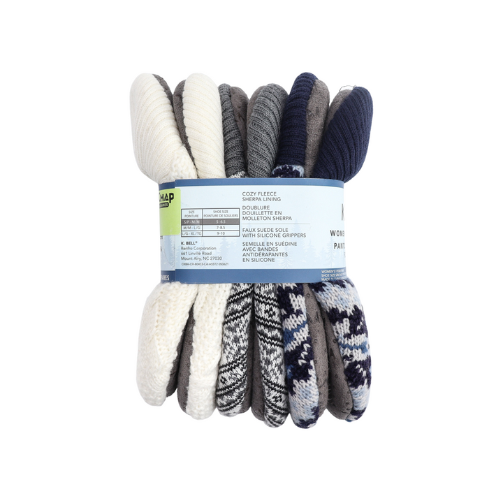 K.Bell - Women's Slippers, 3 Pack