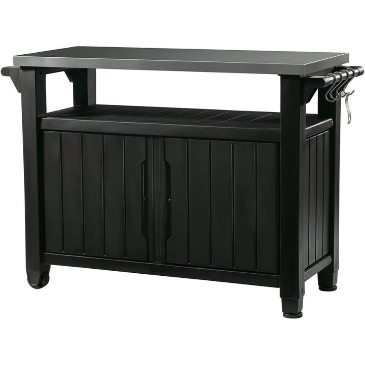 Keter - Barbecue storage table with metal top 