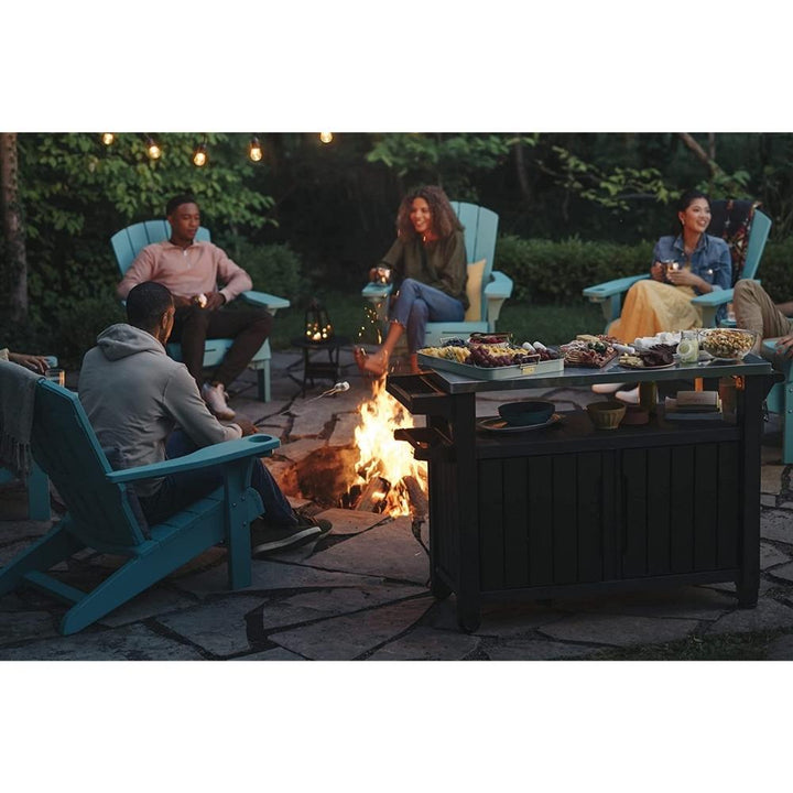 Keter - Barbecue storage table with metal top 