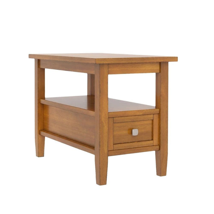 Cypress Hills Skyline Solid Hardwood Side Table Natural Brown