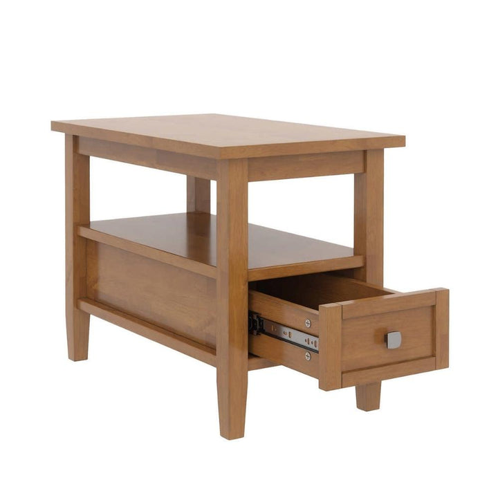 Cypress Hills Skyline Solid Hardwood Side Table Natural Brown