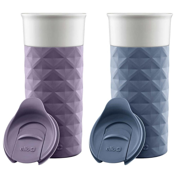 Ello Ogden Ceramic Travel Mugs - 473 ml (16 oz) - 2-Pack