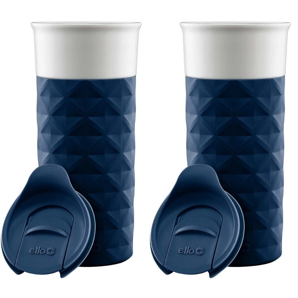 Ello Ogden Ceramic Travel Mugs - 473 ml (16 oz) - 2-Pack
