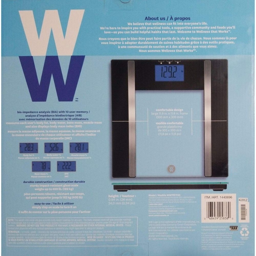 Conair Weight Watchers Body Analysis Scale