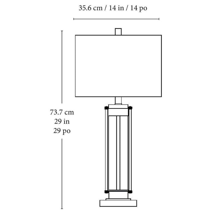 Kris Modern Table Lamp - Dark Nickel - 2-Pack