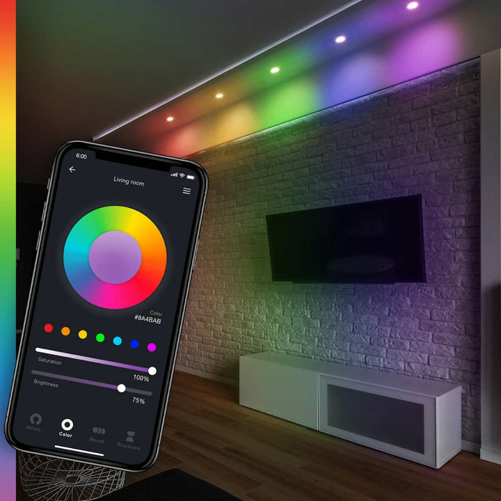 Globe Electric - BR30 LED Wi-Fi Smart Bulb, White and RGB Color