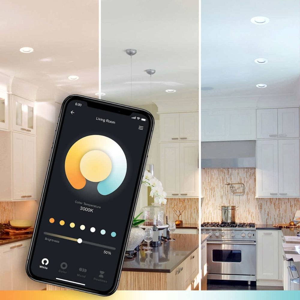 Globe Electric - BR30 LED Wi-Fi Smart Bulb, White and RGB Color